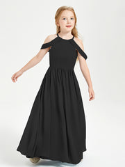 Robes de Demoiselle d'Honneur Junior à Hors de l'Épaule de Rêve Noir