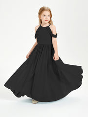 Robes de Demoiselle d'Honneur Junior à Hors de l'Épaule de Rêve Noir