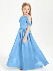 Robes de Demoiselle d'Honneur Junior à Hors de l'Épaule de Rêve Bleu