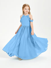 Robes de Demoiselle d'Honneur Junior à Hors de l'Épaule de Rêve Bleu
