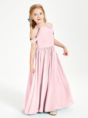 Robes de Demoiselle d'Honneur Junior à Hors de l'Épaule de Rêve Rose Pâle