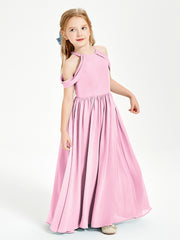Robes de Demoiselle d'Honneur Junior à Hors de l'Épaule de Rêve Rose Bonbon