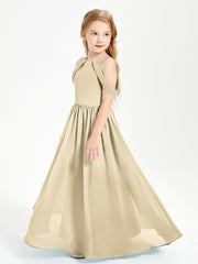 Robes de Demoiselle d'Honneur Junior à Hors de l'Épaule de Rêve Champagne