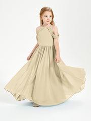 Robes de Demoiselle d'Honneur Junior à Hors de l'Épaule de Rêve Champagne