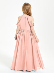 Robes de Demoiselle d'Honneur Junior à Hors de l'Épaule de Rêve Corail