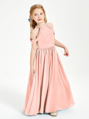 Robes de Demoiselle d'Honneur Junior à Hors de l'Épaule de Rêve Corail