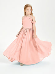 Robes de Demoiselle d'Honneur Junior à Hors de l'Épaule de Rêve Corail