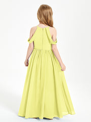 Robes de Demoiselle d'Honneur Junior à Hors de l'Épaule de Rêve Jonquille
