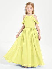 Robes de Demoiselle d'Honneur Junior à Hors de l'Épaule de Rêve Jonquille