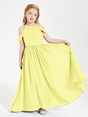 Robes de Demoiselle d'Honneur Junior à Hors de l'Épaule de Rêve Jonquille