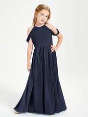 Robes de Demoiselle d'Honneur Junior à Hors de l'Épaule de Rêve Bleu Marine