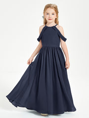 Robes de Demoiselle d'Honneur Junior à Hors de l'Épaule de Rêve Bleu Marine