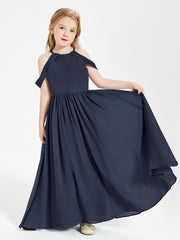 Robes de Demoiselle d'Honneur Junior à Hors de l'Épaule de Rêve Bleu Marine