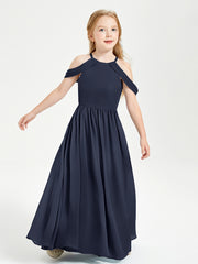 Robes de Demoiselle d'Honneur Junior à Hors de l'Épaule de Rêve Bleu Marine