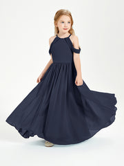 Robes de Demoiselle d'Honneur Junior à Hors de l'Épaule de Rêve Bleu Marine