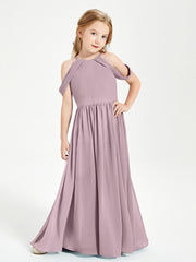 Robes de Demoiselle d'Honneur Junior à Hors de l'Épaule de Rêve Dusk