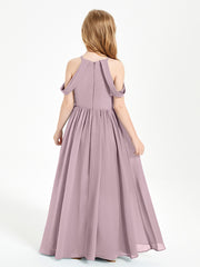 Robes de Demoiselle d'Honneur Junior à Hors de l'Épaule de Rêve Dusk