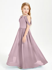 Robes de Demoiselle d'Honneur Junior à Hors de l'Épaule de Rêve Dusk