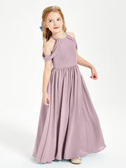 Robes de Demoiselle d'Honneur Junior à Hors de l'Épaule de Rêve Dusk