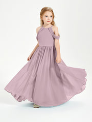 Robes de Demoiselle d'Honneur Junior à Hors de l'Épaule de Rêve Dusk