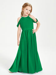 Robes de Demoiselle d'Honneur Junior à Hors de l'Épaule de Rêve Emeraude