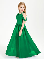 Robes de Demoiselle d'Honneur Junior à Hors de l'Épaule de Rêve Emeraude