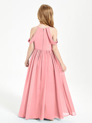 Robes de Demoiselle d'Honneur Junior à Hors de l'Épaule de Rêve Flamant