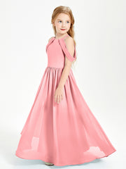 Robes de Demoiselle d'Honneur Junior à Hors de l'Épaule de Rêve Flamant