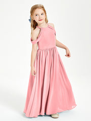 Robes de Demoiselle d'Honneur Junior à Hors de l'Épaule de Rêve Flamant