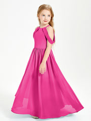 Robes de Demoiselle d'Honneur Junior à Hors de l'Épaule de Rêve Fuchsia