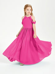 Robes de Demoiselle d'Honneur Junior à Hors de l'Épaule de Rêve Fuchsia