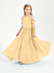 Robes de Demoiselle d'Honneur Junior à Hors de l'Épaule de Rêve Or