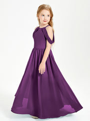 Robes de Demoiselle d'Honneur Junior à Hors de l'Épaule de Rêve Raisin