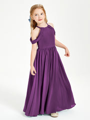Robes de Demoiselle d'Honneur Junior à Hors de l'Épaule de Rêve Raisin