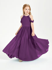 Robes de Demoiselle d'Honneur Junior à Hors de l'Épaule de Rêve Raisin