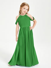 Robes de Demoiselle d'Honneur Junior à Hors de l'Épaule de Rêve Vert