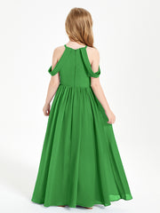 Robes de Demoiselle d'Honneur Junior à Hors de l'Épaule de Rêve Vert