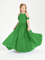 Robes de Demoiselle d'Honneur Junior à Hors de l'Épaule de Rêve Vert