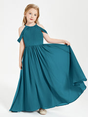 Robes de Demoiselle d'Honneur Junior à Hors de l'Épaule de Rêve Bleu Encre