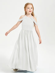 Robes de Demoiselle d'Honneur Junior à Hors de l'Épaule de Rêve Ivoire