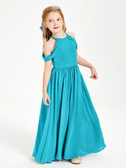 Robes de Demoiselle d'Honneur Junior à Hors de l'Épaule de Rêve Jade