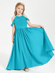 Robes de Demoiselle d'Honneur Junior à Hors de l'Épaule de Rêve Jade