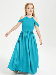 Robes de Demoiselle d'Honneur Junior à Hors de l'Épaule de Rêve Jade