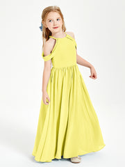 Robes de Demoiselle d'Honneur Junior à Hors de l'Épaule de Rêve Citron