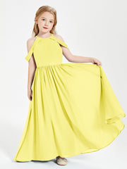 Robes de Demoiselle d'Honneur Junior à Hors de l'Épaule de Rêve Citron