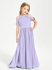Robes de Demoiselle d'Honneur Junior à Hors de l'Épaule de Rêve Lilas