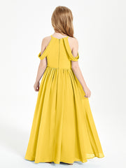 Robes de Demoiselle d'Honneur Junior à Hors de l'Épaule de Rêve Souci