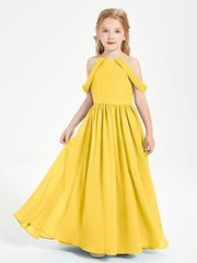 Robes de Demoiselle d'Honneur Junior à Hors de l'Épaule de Rêve Souci