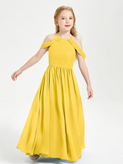 Robes de Demoiselle d'Honneur Junior à Hors de l'Épaule de Rêve Souci