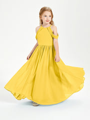 Robes de Demoiselle d'Honneur Junior à Hors de l'Épaule de Rêve Souci